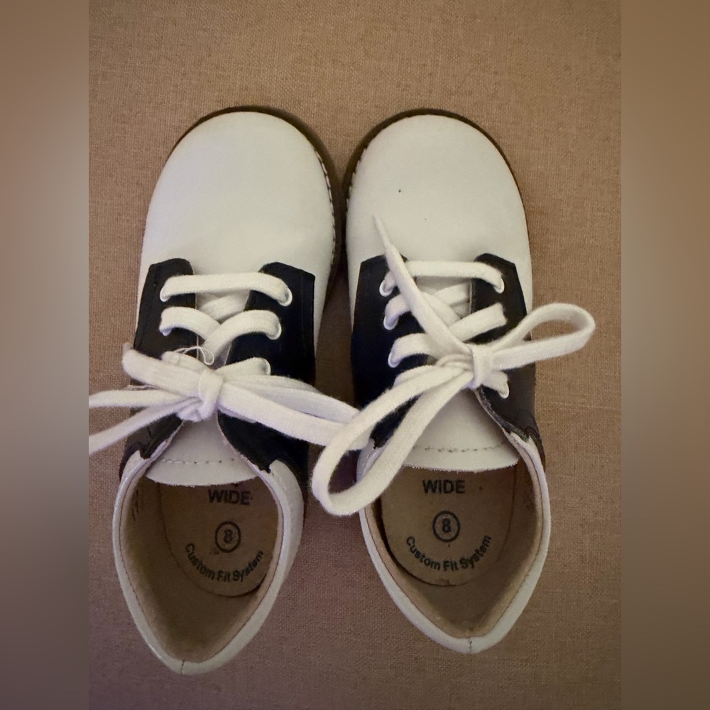 Footmates Classic White and Black Kids Shoes